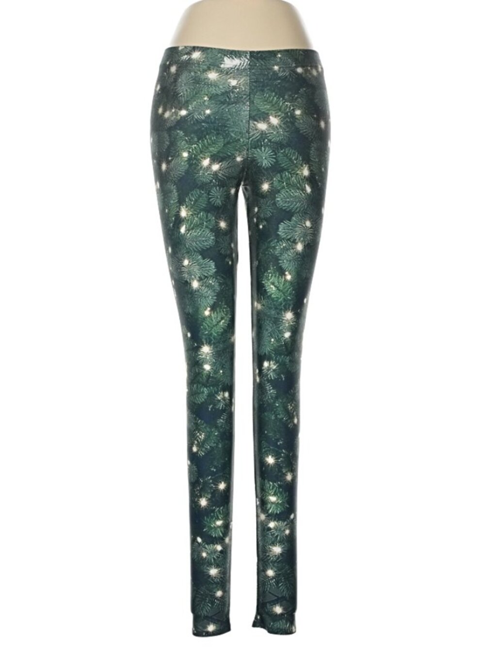 Blackmilk Christmas pine and lights leggings, Medium